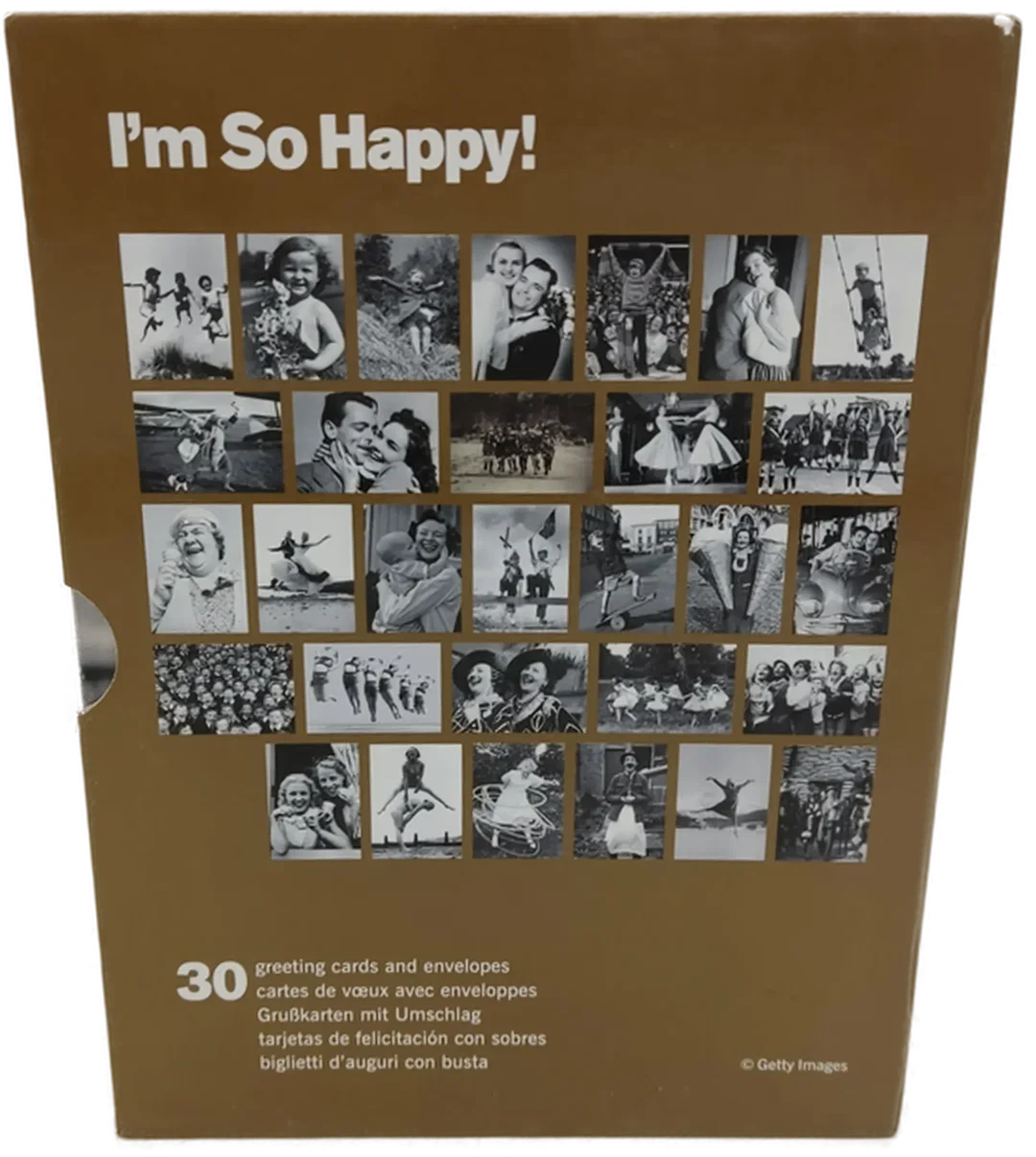 Box: Getty Images "I'm So Happy!" 28 Stück Schwarz-Weiß Grußkarten mit Kuverts – Bild 2