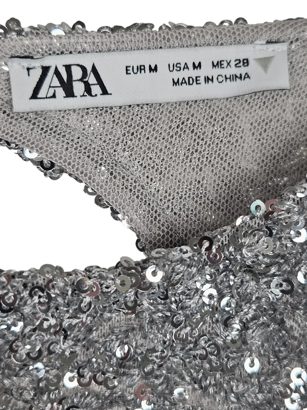 ZARA Damen Partykleid, silber - Gr. M – Bild 3