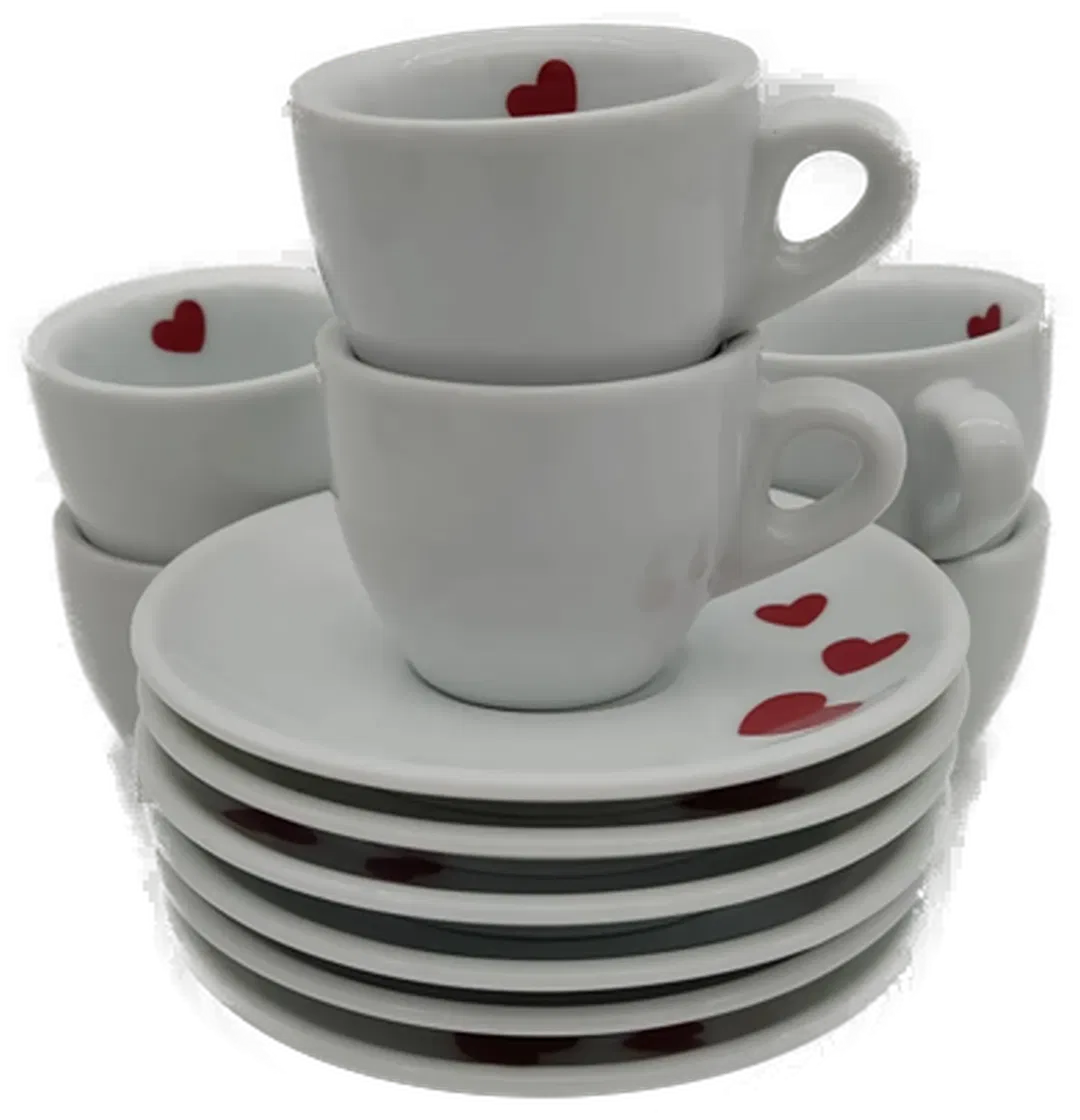 BIALETTI Espresso Set (6 Tassen + 6 Untertassen) weiß  - Bild 1