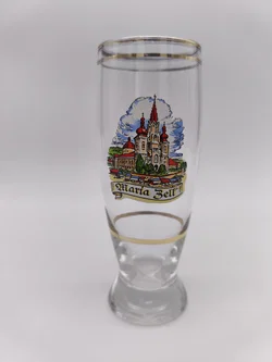 Andenkenglas, Bierglas mit Goldrand, "Maria Zell" – Vorschau 1