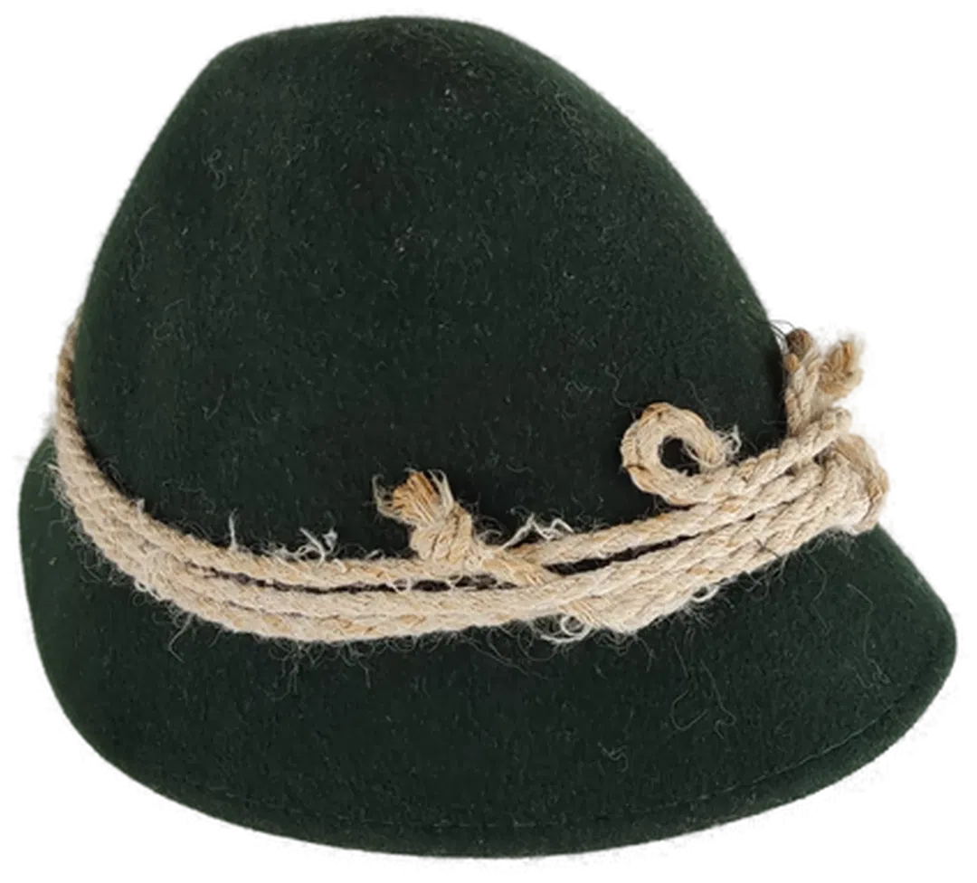 Kinder - Trachtenhut, tannengrün mit beiger Kordel - Bild 1
