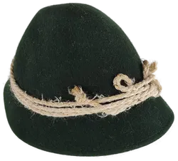 Kinder - Trachtenhut, tannengrün mit beiger Kordel - Bild 1