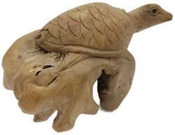 Schildkrötenfigur aus Wurzelholz | Handgeschnizte Glücksbringer - Bild 5
