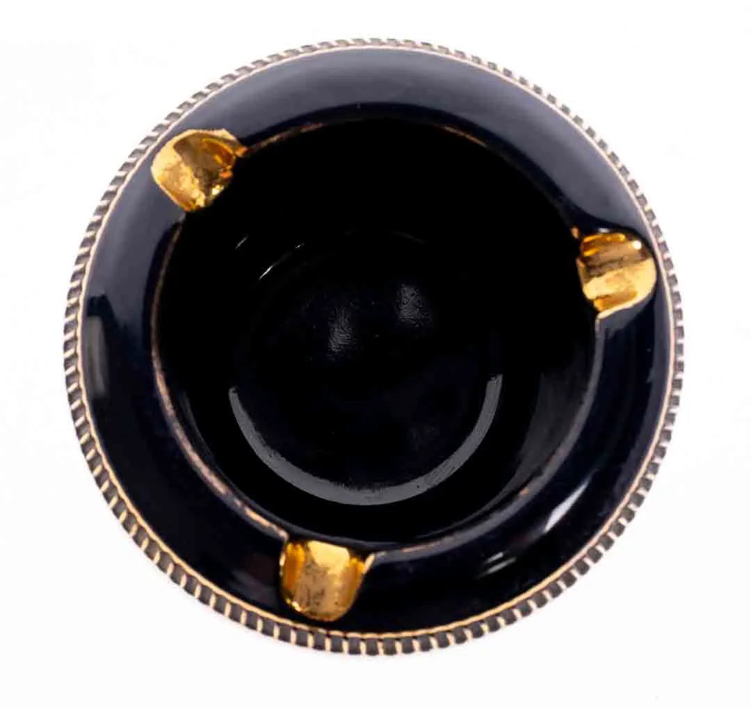 Il Verrocchio Florenz Vintage Aschenbecher mit floralem Muster – Bild 2