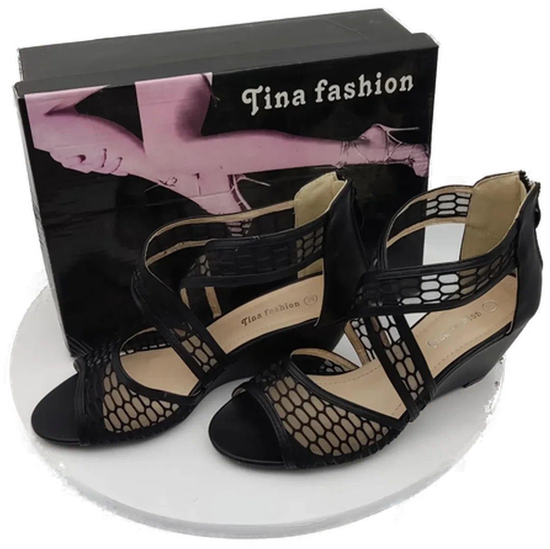 Damen Sandalen Mischfaser Gr. 39 | Sommer-Eleganz – Bild 2