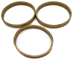 3er Armreifenkombination in  goldener Farbe - Bild 2