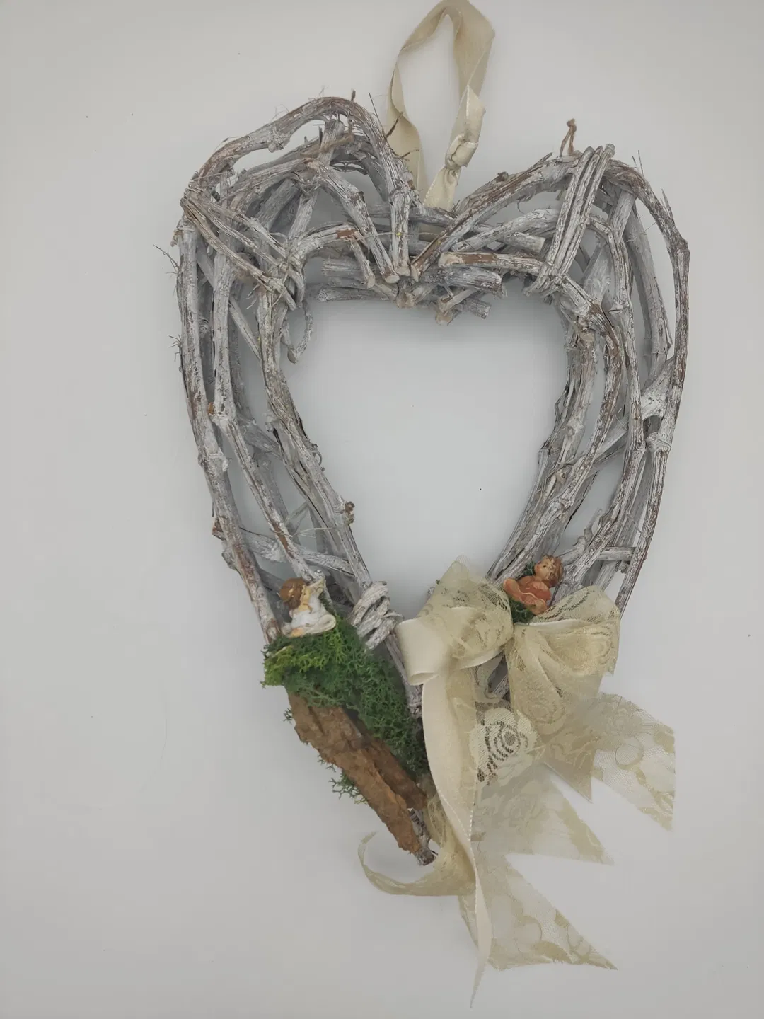 Deko Herz aus geflochtenem Holz - Bild 3