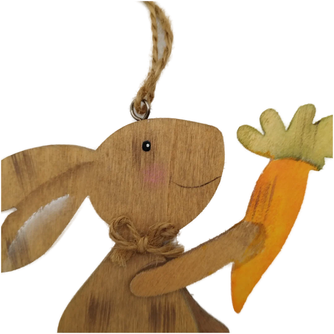 Handbemalter Aufhänger vom Osterhasen - Holz – Bild 2