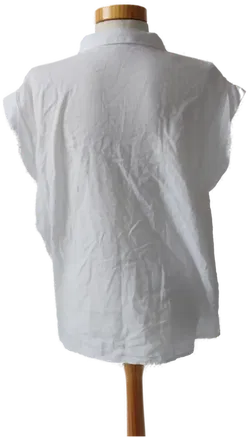 Damenbluse ohne Ärmel  weiß - M - Bild 3