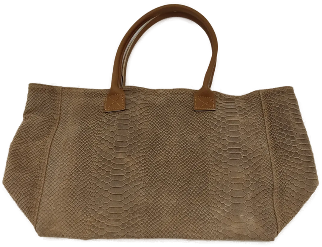 Eve's Gifts Lederhandtasche beige Made in ItaLy - Bild 4