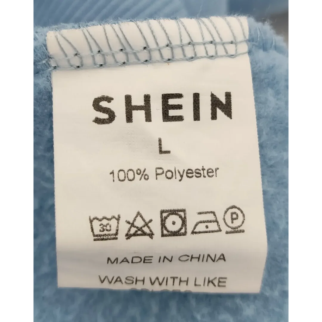 Shein Herren Kapuzensweater hellblau - Gr. L/EUR 50 – Bild 4