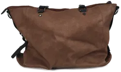 Henkeltasche, braun/schwarz, Kunstleder - Bild 4