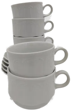 Lilien Porzellan Konvolut weiß - Bild 2