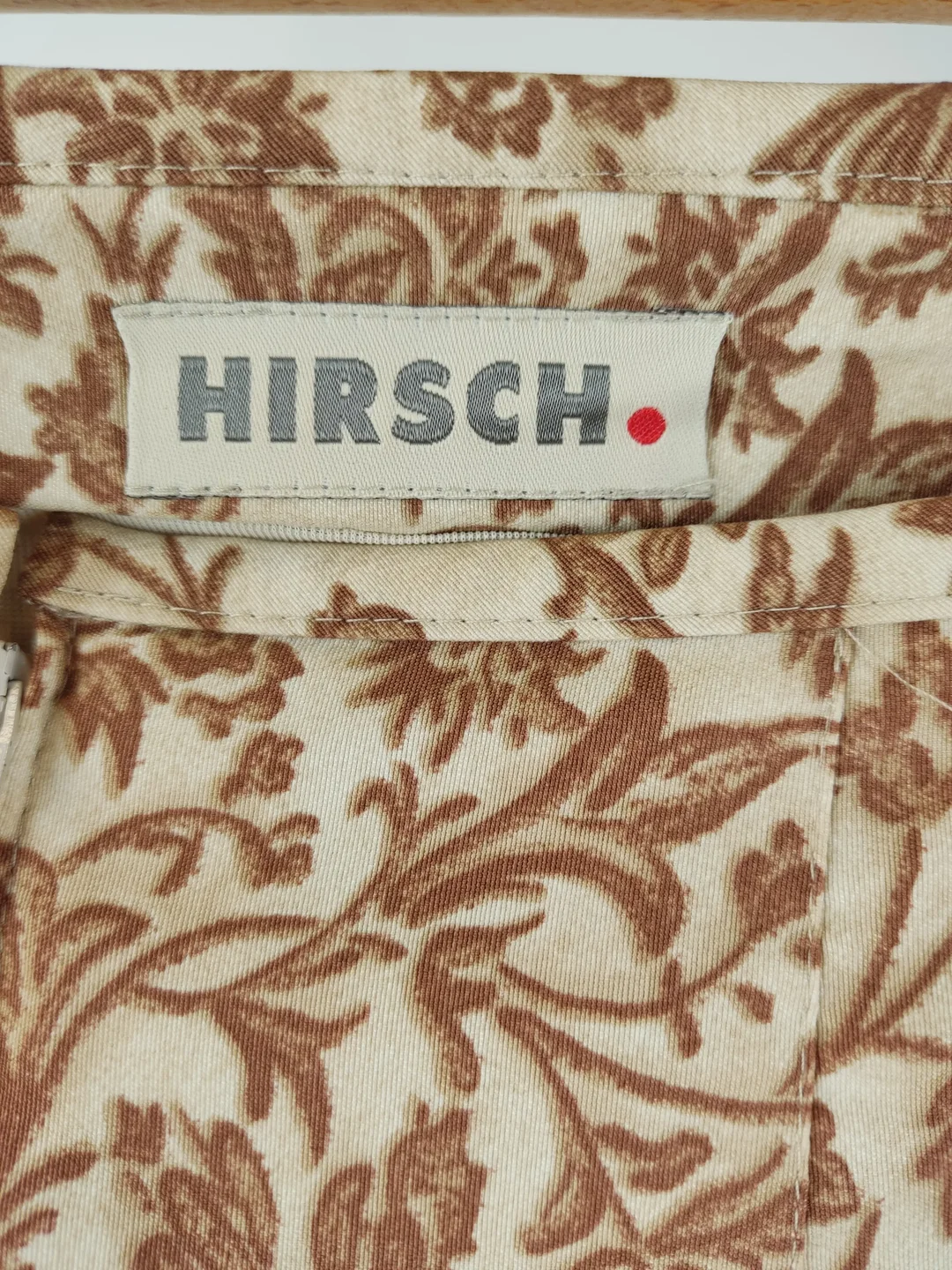 Hirsch Damen Midi Rock hell und dunkelbraun L/40 – Bild 3