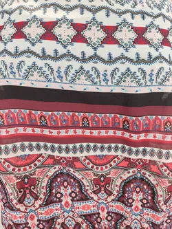 Orsay Damen Midikleid rot/weiß/blau/schwarz gemustert - M/38 - Bild 3