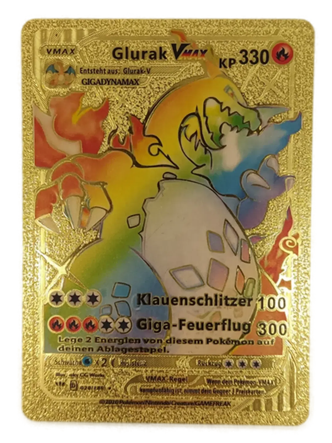  Pokémon Sammelkarte Goldfolie Glurak Vmax - Bild 1