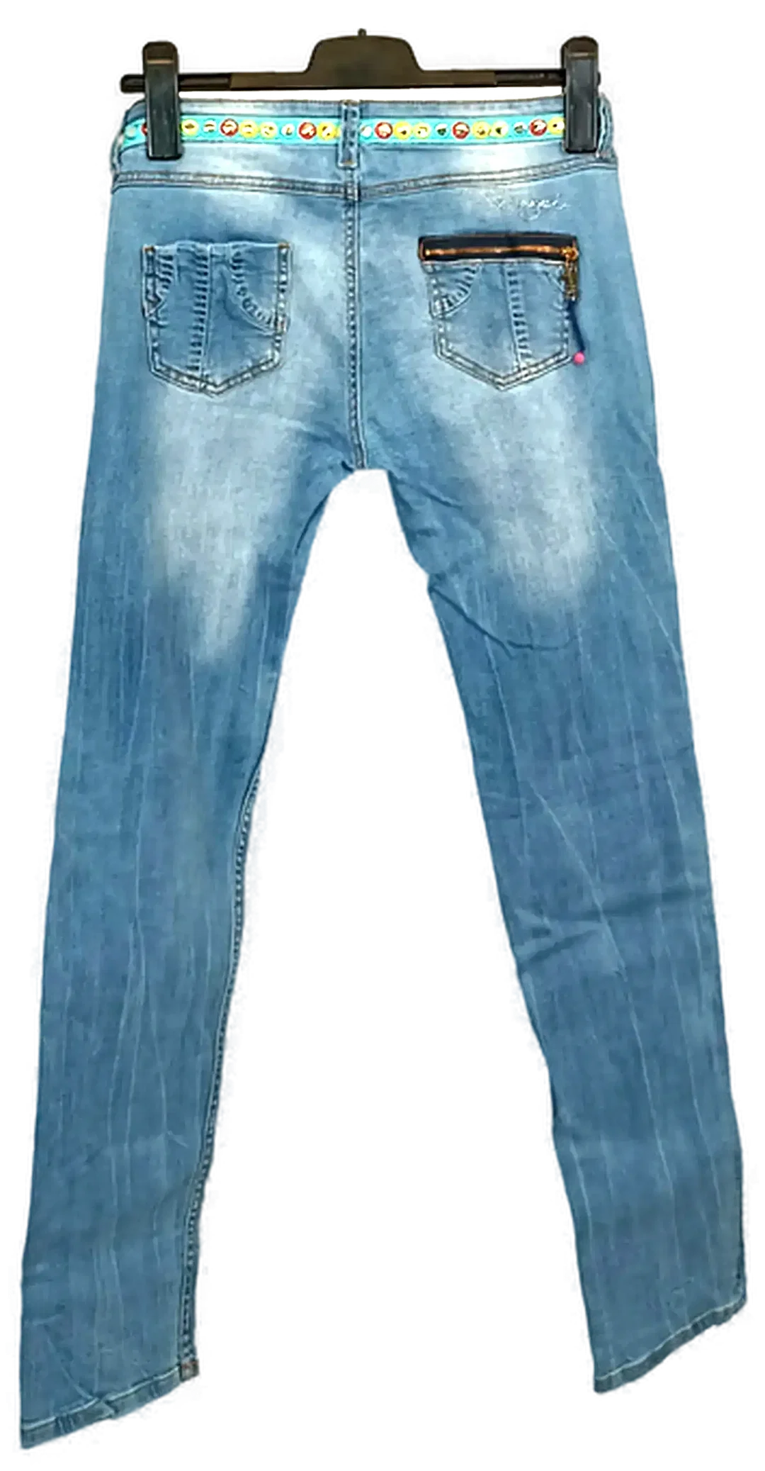 Desigual Damen Jeans blau gemustert Gr. 28 – Bild 2