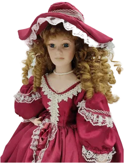 Victorian Doll - Handgearbeitete Porzellan- Sammlerpuppe - H/70 cm  - Bild 2