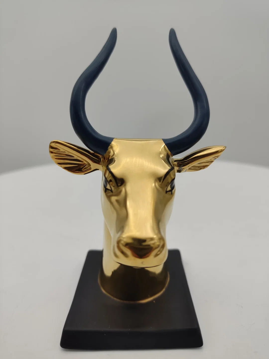 Goldener Sacred Cow Porzellan & Zertifikat von Franklin Mint | Limitierte Rarität – Bild 3