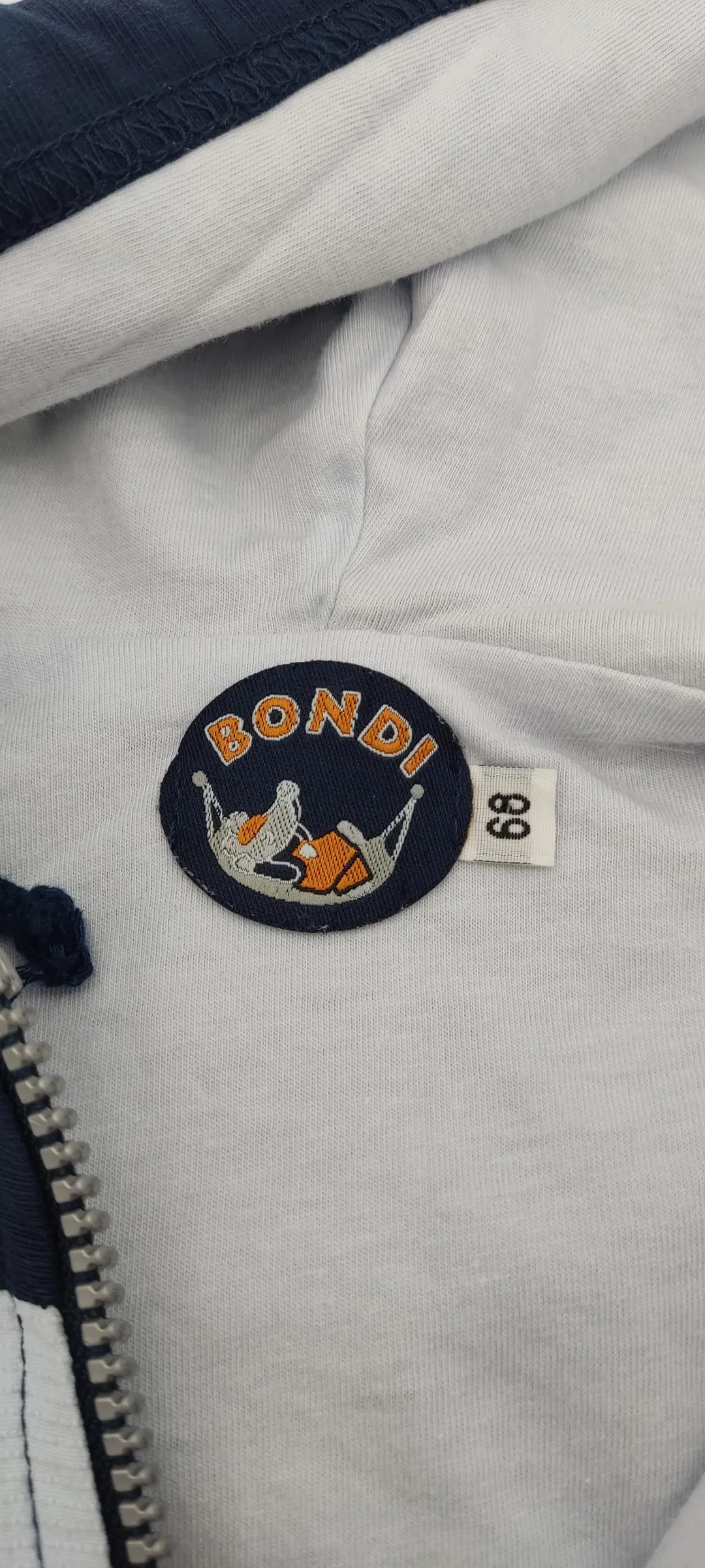 Bondi Baby Jacke dunkelblau/hellblau Gr. 68 – Bild 2