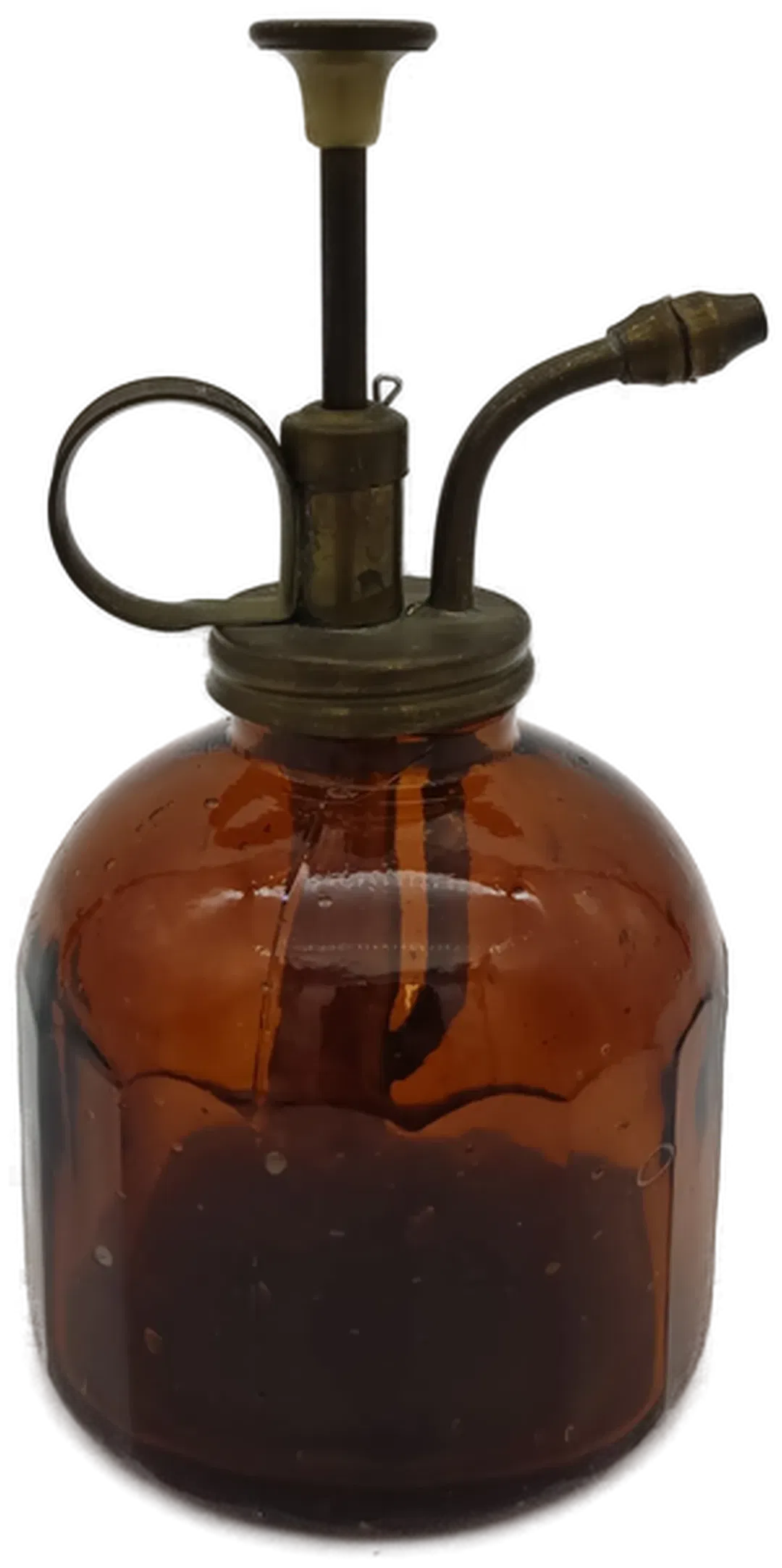 Ölpumpflasche Glas braun, Höhe: ca. 14 cm Retro - Bild 4