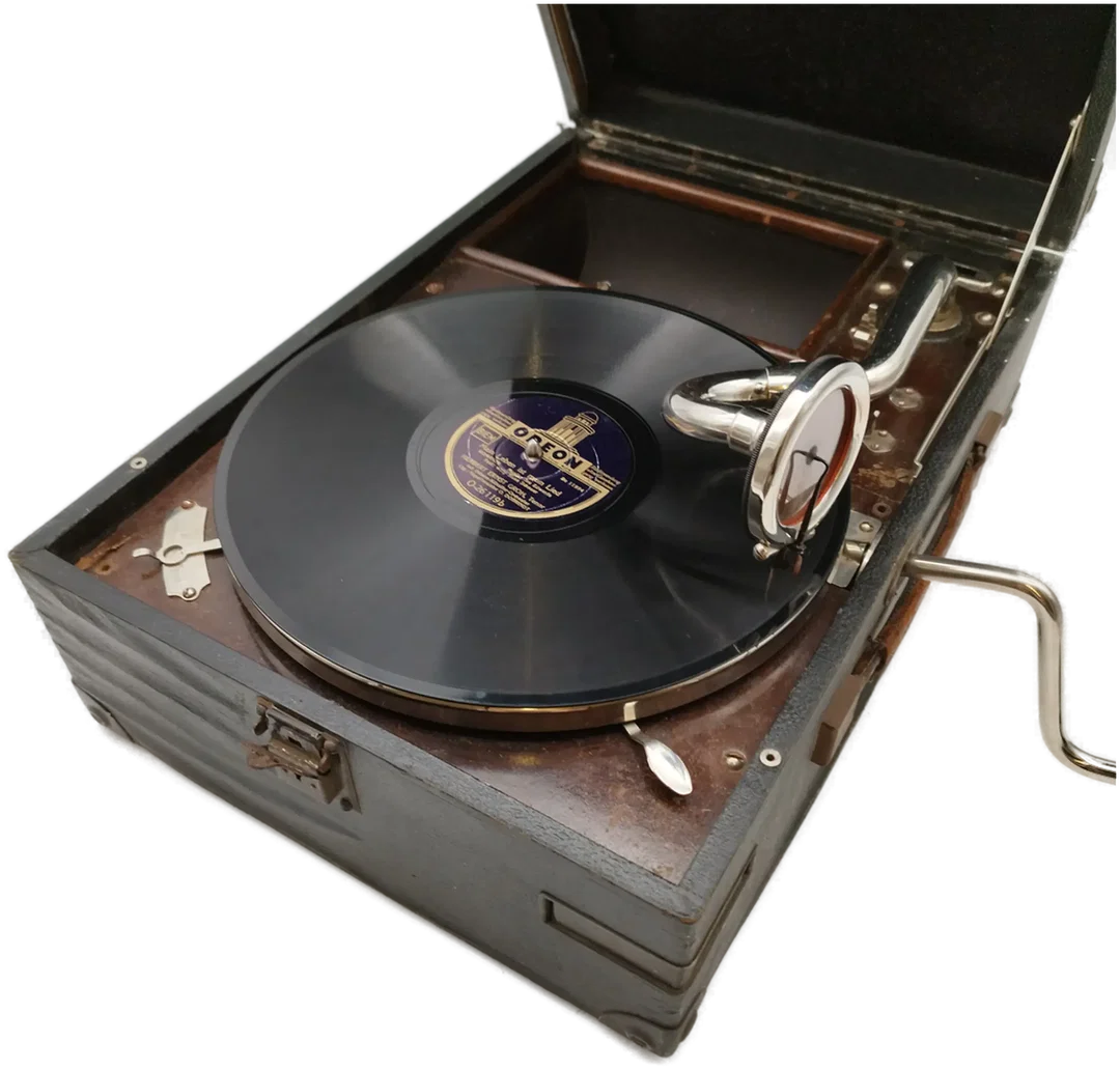 Koffergrammophon, The Gramophone Co. Ltd, inkl. 14 Schellacks Deko-Rarität | Unikat Mit Geschichte – Bild 3