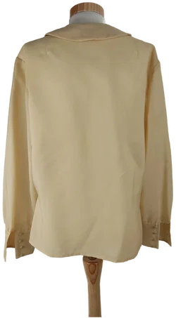 Bluse langarm mit Kragen, creme, Größe 42/44 (geschätzt) - Bild 3