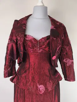 komplettes Kostüm Biedermeierstil - Rock, Korsett, Jacke und Handtasche - Handgenäht - Bild 2