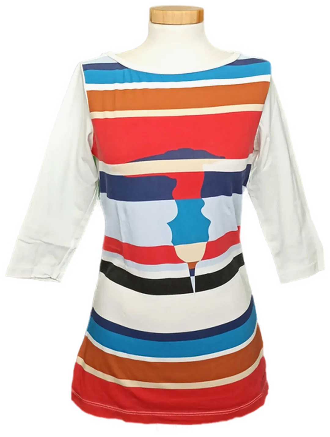 Trussardi Jeans Damen Shirt mehrfarbig gemustert Gr. S - Bild 1