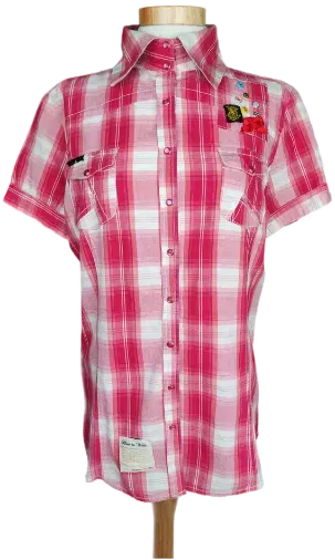 Madonna Damen Bluse rosa/weiẞ kariert - M - Bild 4