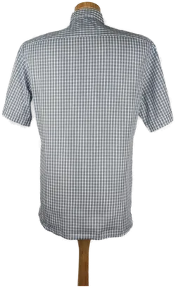 Eterna Herrenhemd kurzarm blau- weiß kariert- 40 - Bild 2