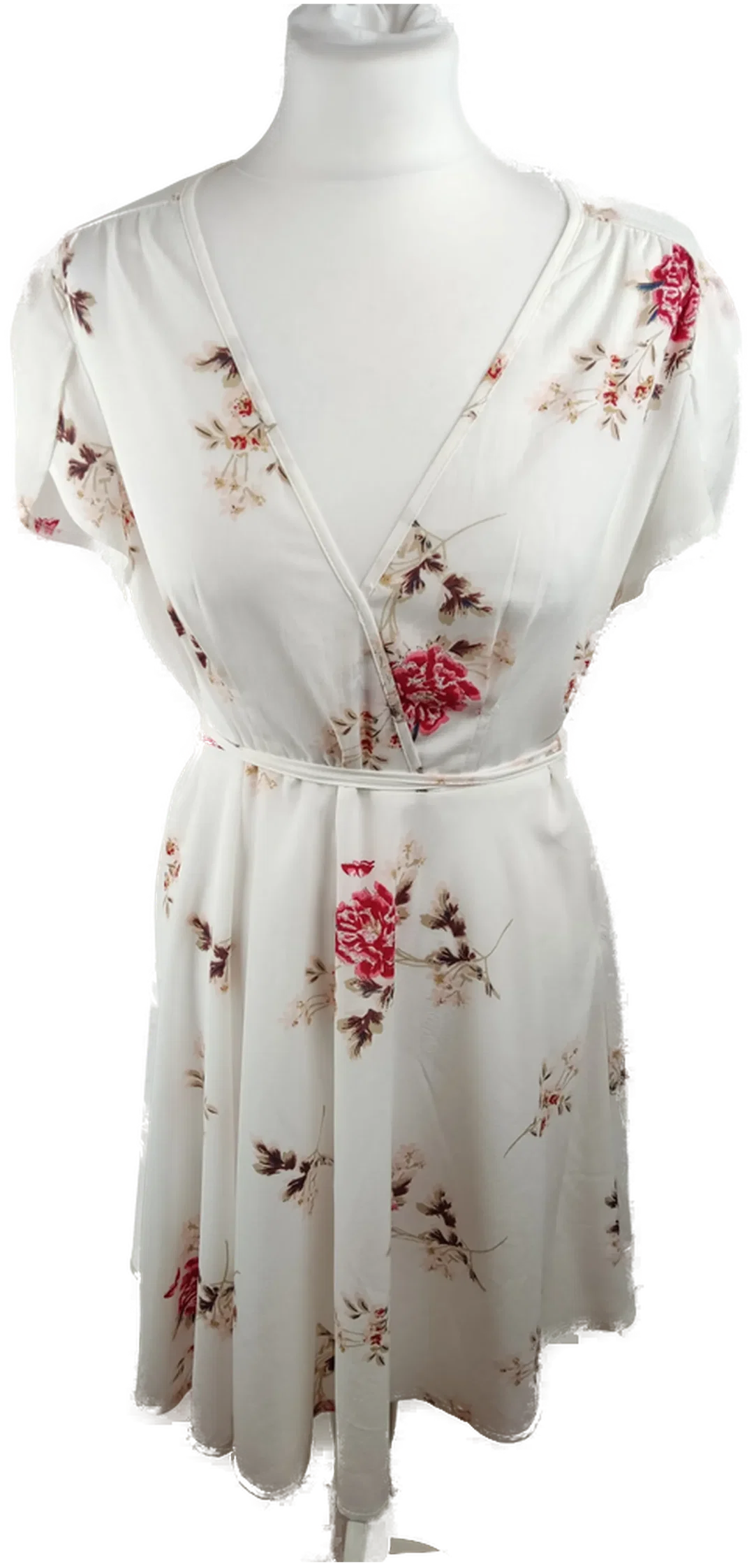 Geblümtes Midikleid von Shein, Weiß, L/40 | Frühlingszauber – Bild 1