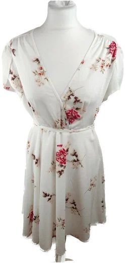 Geblümtes Midikleid von Shein, Weiß, L/40 | Frühlingszauber – Vorschau 1