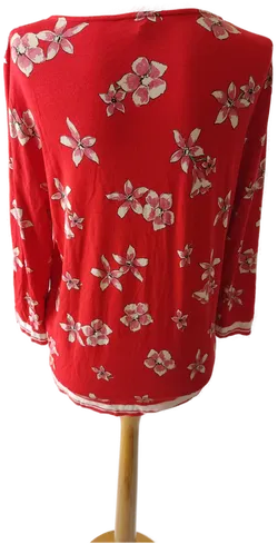 Street One Damen Shirt - rot, geblümt - Gr. 38 - Bild 3