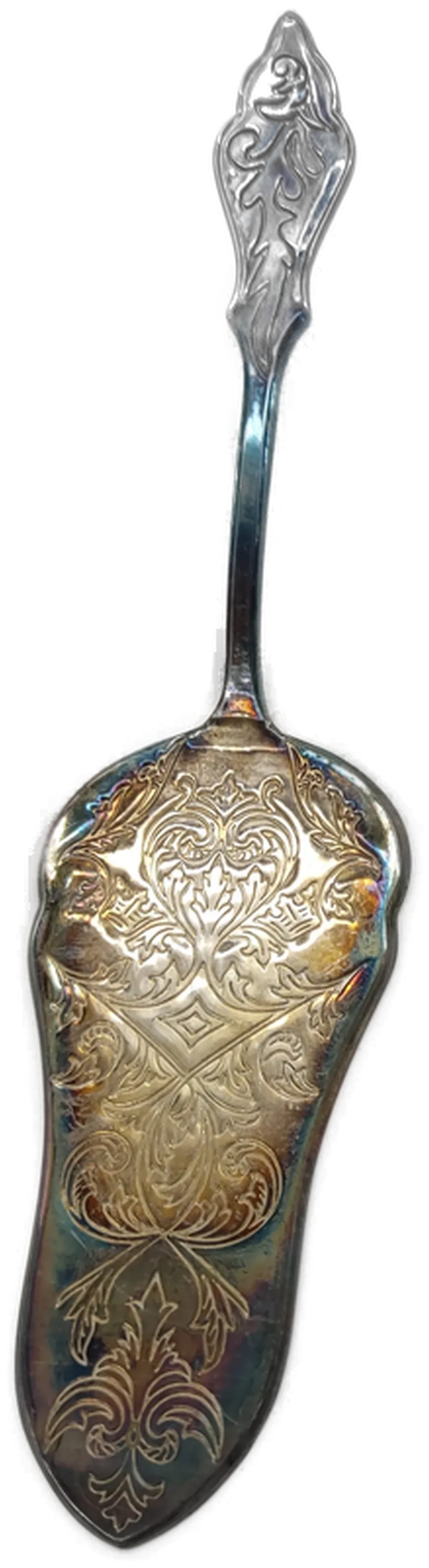 Schön verzierter Tortenheber Silberauflage - Bild 1