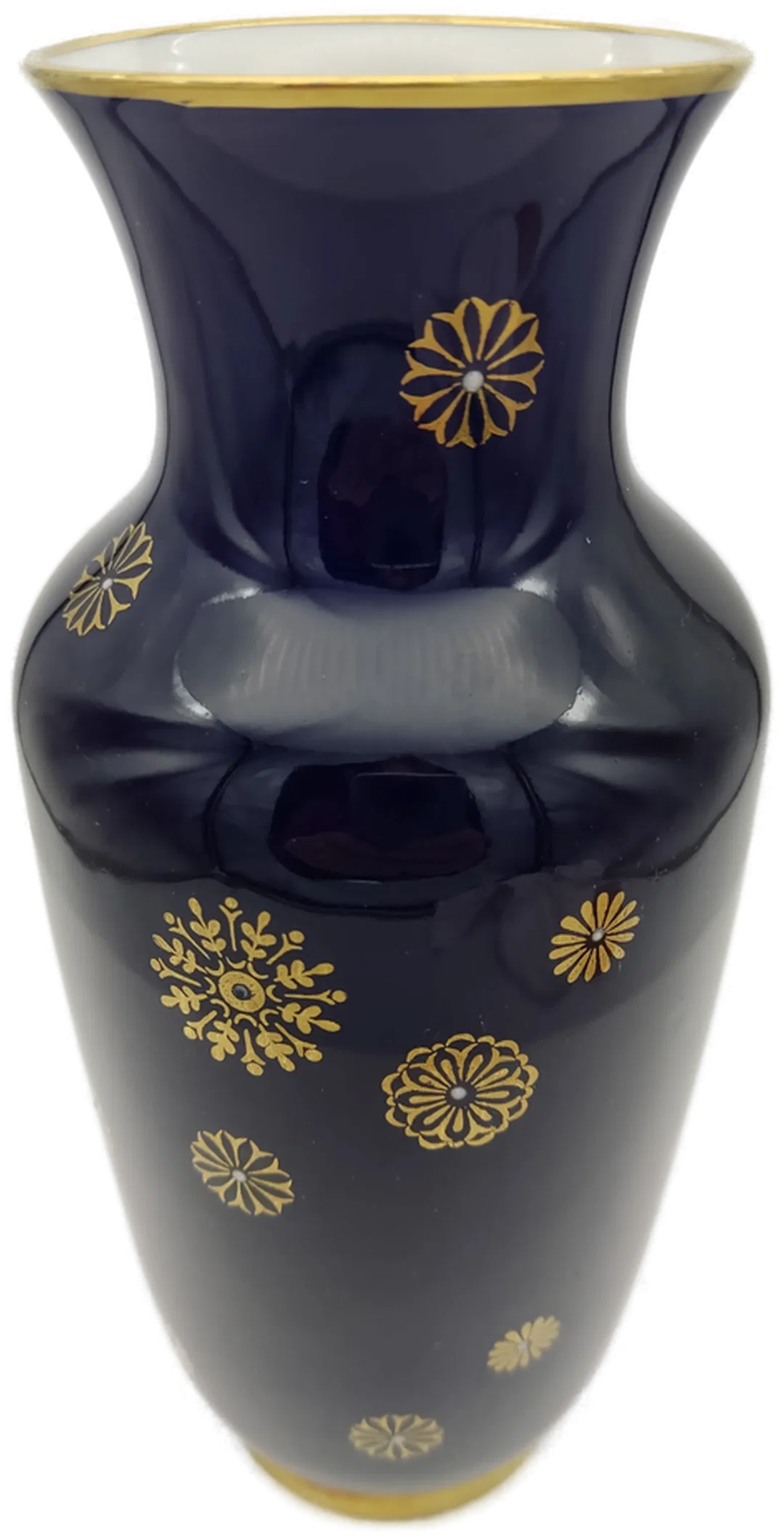 Porzellan Vase Echt Kobalt Gold  | Aus Thüringischen Manufaktur – Bild 5