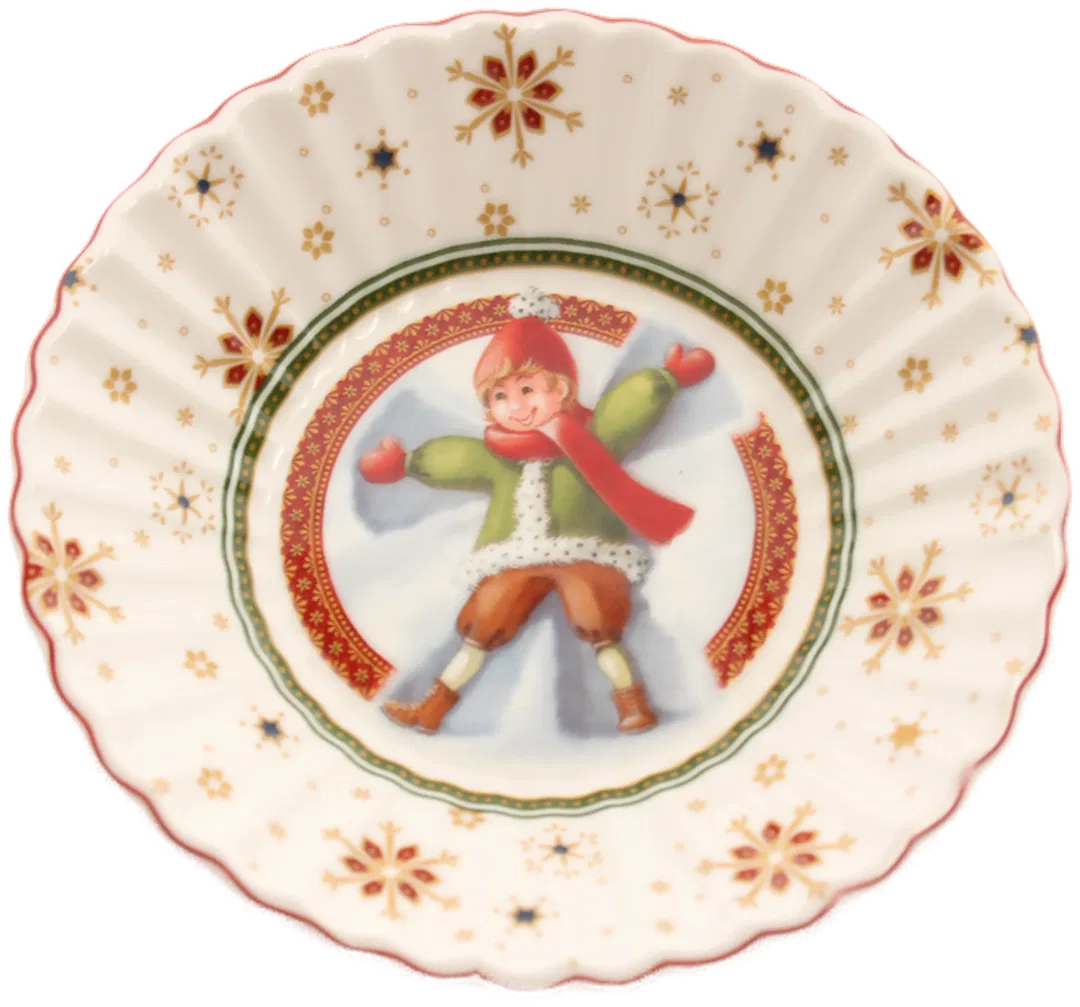 Villeroy & Boch Weihnachtsschale / Dessertschale „Snow Angels“ – nostalgisches Wintermotiv - Bild 1