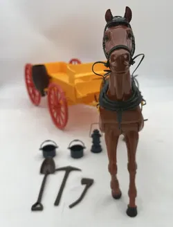 Mattel Vintage Spielzeugset - Familie Sonnenschein Pferdewagen 1977 - Bild 3