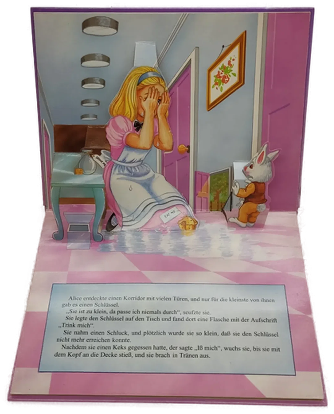 2 Stück Aufklapp-Bilderbücher (Pop-up-Buch) "Alice im Wunderland" und "Der gestiefelte Kater" – Bild 4