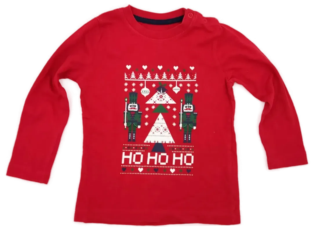 lupilu Kinder Weihnachtspullover rot gemustert Gr. 86/92 - Bild 4