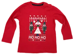 lupilu Kinder Weihnachtspullover rot gemustert Gr. 86/92 - Bild 1