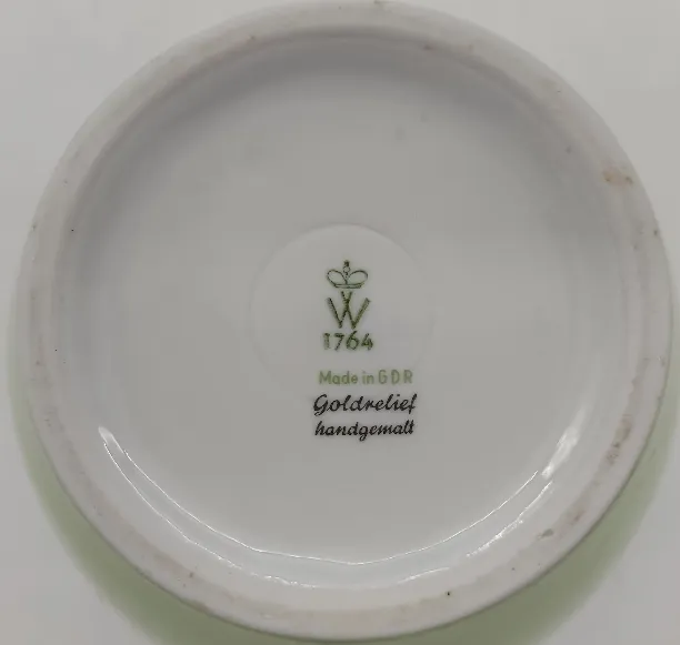 Wallendorf Vase Goldrelief handgemalt  – Bild 5