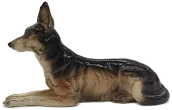 Deutscher Schäferhund aus Keramik, Länge ca. 26cm - Bild 4