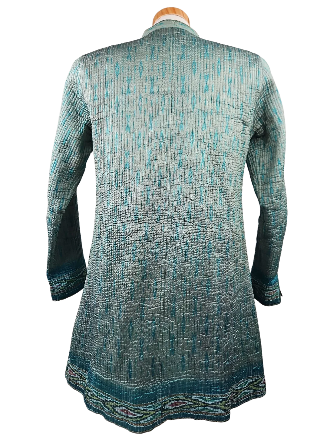 Dori - Vintage Herren Jacke (Seide), türkis - Gr. M – Bild 3