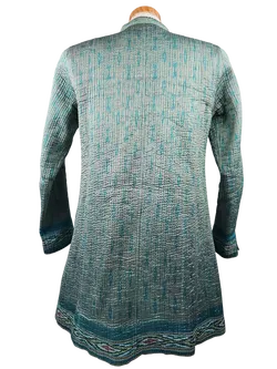 Dori - Vintage Herren Jacke (Seide), türkis - Gr. M - Bild 3