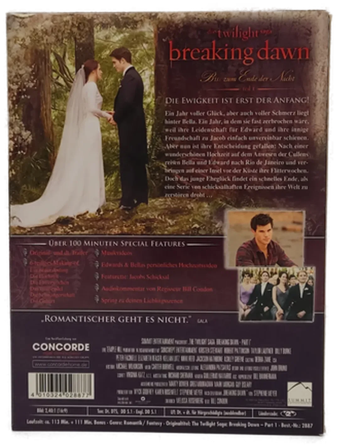 DVD 2 Discs "Die Twilight Saga Breaking Dawn - Biss zum Ende der Nacht, Teil 1" mit Kristen Stewart und Robert Pattinson – Bild 2