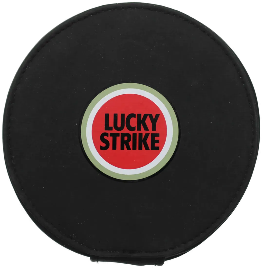 Vintage Lucky Strike CD-Tasche für 12 CDs – Schwarzes Rundetui mit Logo - Bild 2