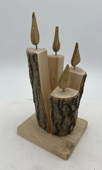 Handgemachtes aus der HAI Werkstatt - Holzkerzen - Bild 1