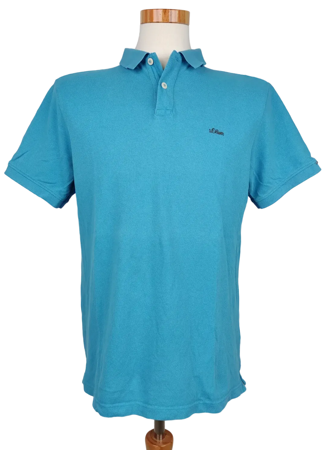 s.Oliver Herren Polo Shirt, blau - Gr. L  - Bild 1