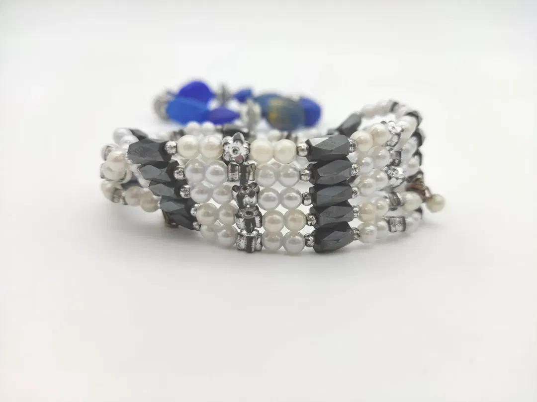 Armband Kombination 2-Teilig - Perlenarmband Gr.100 cm - Bild 1